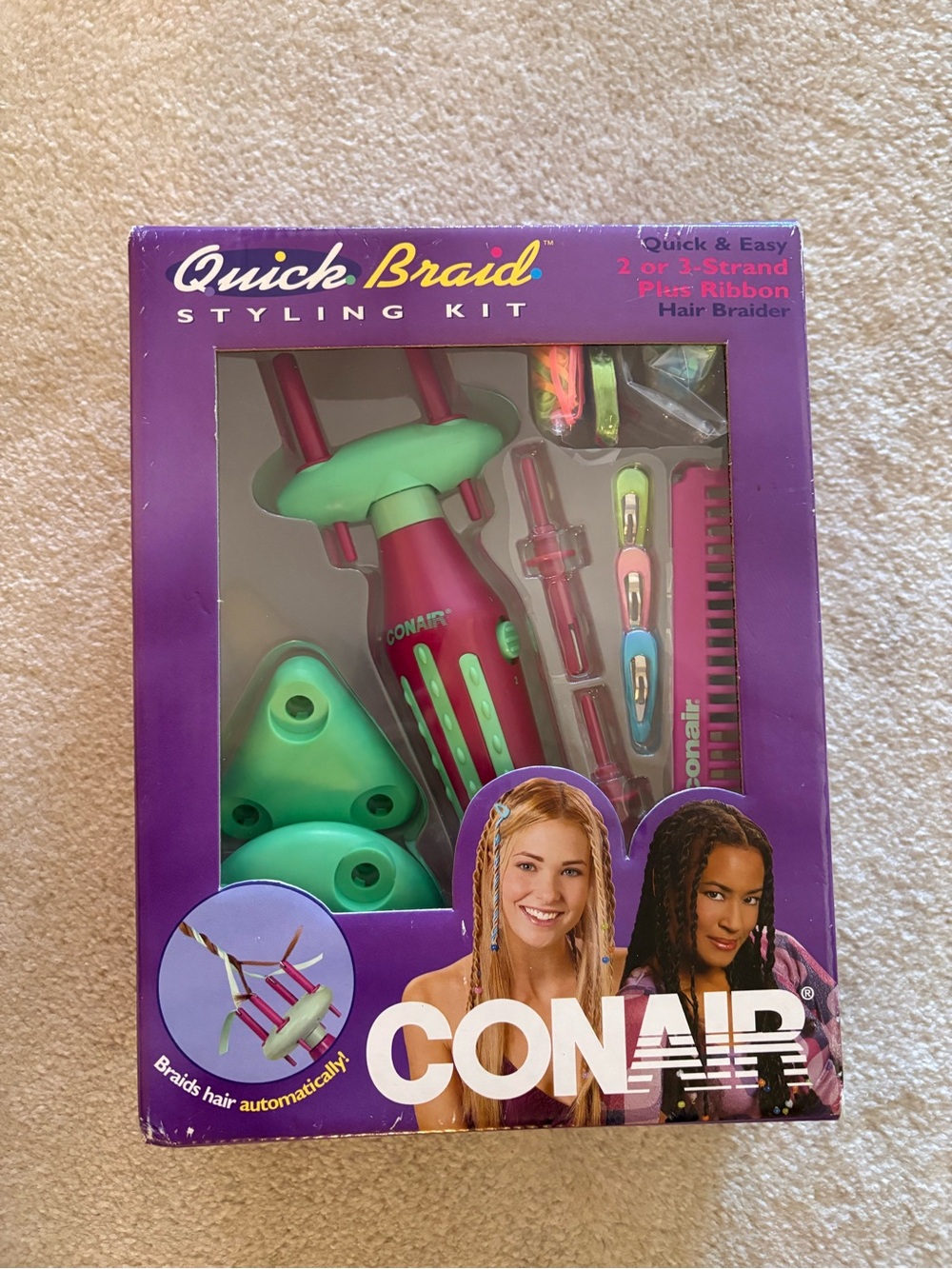 Vintage but never used Conair Quick Braid Styling Kit